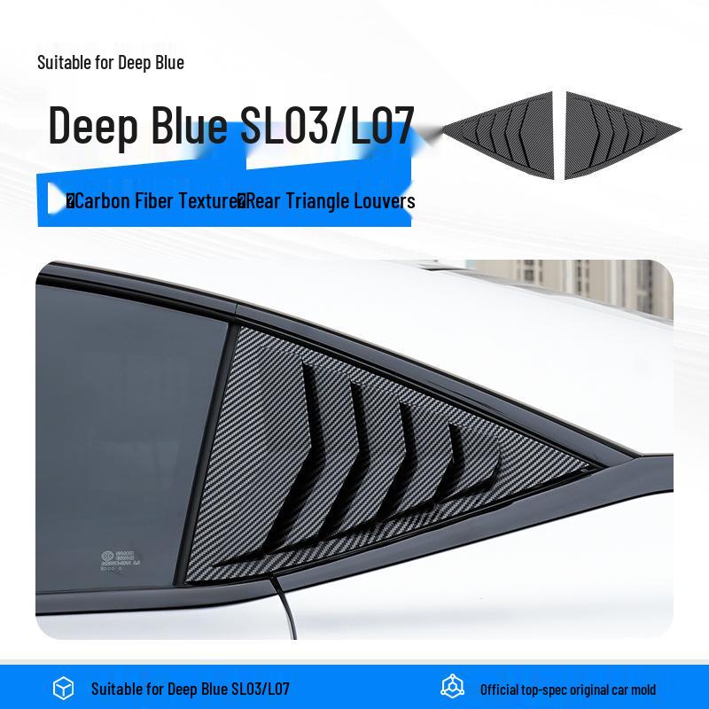 Deep Blue SL03 Rear Window Triangular Louver Decoration - Exterior Accessories for Cars