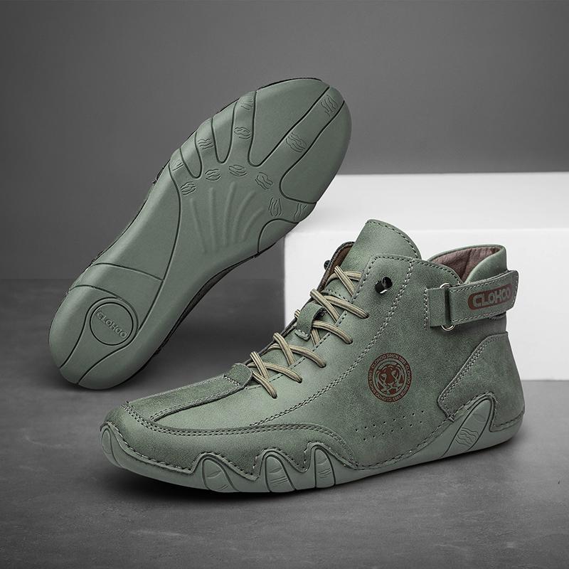 CLOHOO Кожаные Повседневные Кроссовки Мужские Модные Уличные Туфли Лоферы Удобная Обувь Роскошные Мужские Ботинки Новые