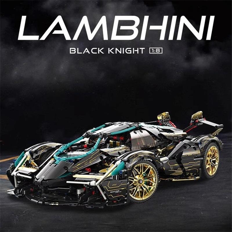 Совместимо с LEGO Technic Механический набор Lamborghini Черно-золотой V12 Концепт Суперкар Собранная Строительный Блок Игрушка