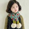 Children'S Warm Cross Scarf, Knitted Thickened Cold-Proof Neck Scarf, Men'S And Women'S Foreign Scarf