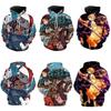 Vibrant And Comfortable Demon Slayer 3d Printed Couples Hoodies With Long Sleeves
