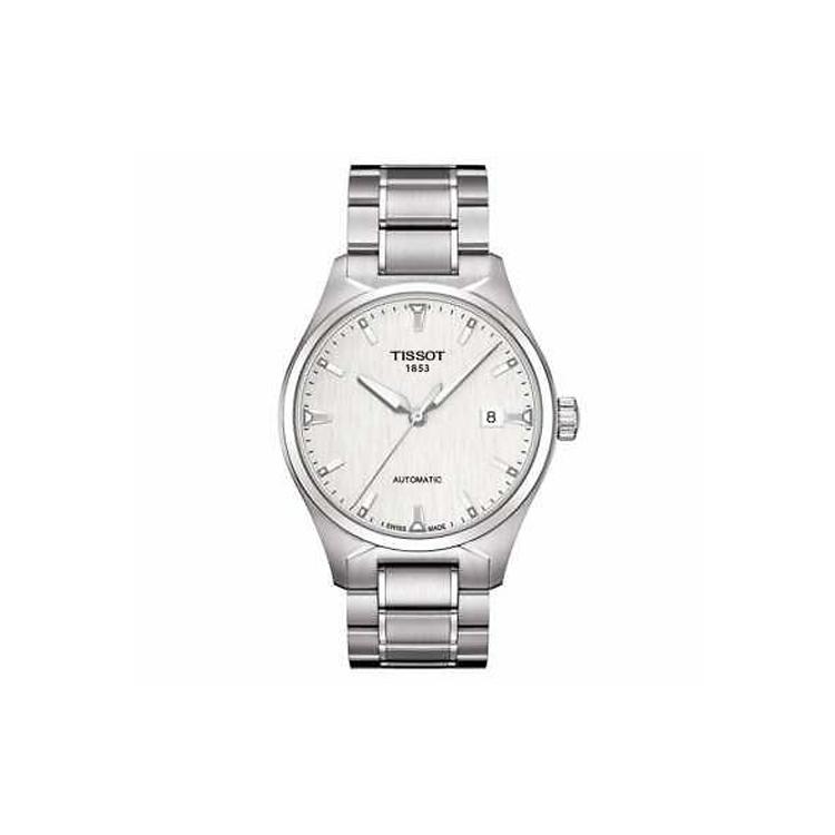 Tissot Мужские часы с автоматическим механическим механизмом, водонепроницаемостью 100 м, диаметр 39 мм, серебристый циферблат, артикул T060.407.11.031.00