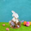 Bunny Decor Easter Home Miniature Animal Sculpture Ornament Table Sign for