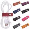 5PCs Leather Cable Straps Cable Tie Wraps Cord Management Holder Keeper Earphone Wrap Winder Wire Ties Cord Organizer for Work