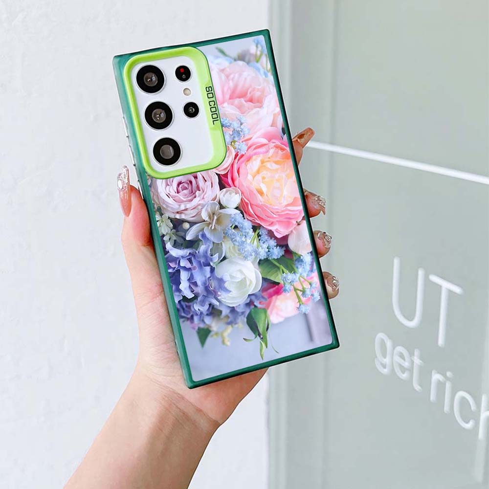 N48 Ваза с цветочным пионом и мягкой каймой, чехол для телефона Samsung S24 S22 S23 Ultra S20 FE A54 A14 A34 A24 A15 Xiaomi POCO X5 Pro Redmi Note 12, твердая задняя крышка