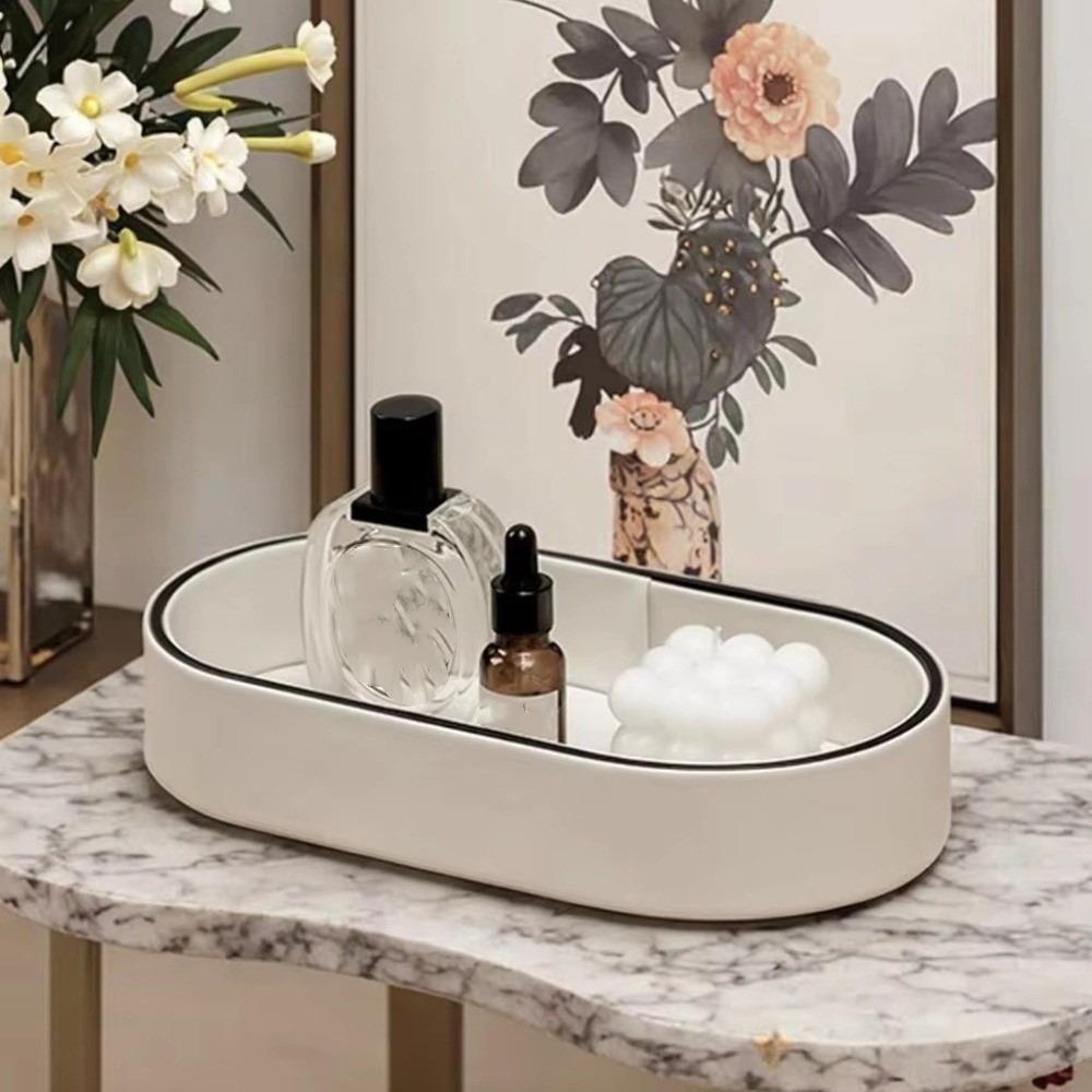 PU Leather Jewelry Organizer Box Storage Box Storage Plate Home Entrance