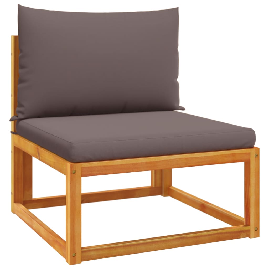 6 Piece Garden Sofa Set with Cushions Acacia Wood & Rope
