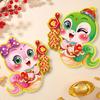Chinese New Year Snake Character Door Couplets Delicate Snake Year Good Fortunes Door Stickers for Festival Mood