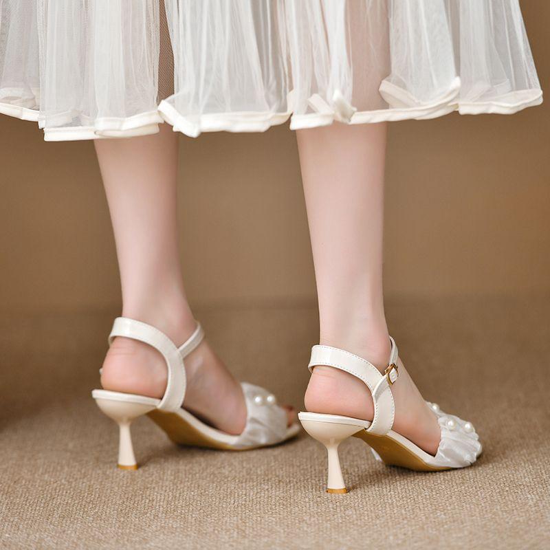 Мягкая подошва не устает ноги универсальные удобные босоножки на высоком каблуке женские 2025 новые красивые нежные женские туфли модные высокие каблуки