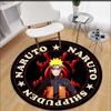 Anime Naruto Print Carpet  Area Rugs Round Carpet for Living Room Floor Mat Flannel Anti-Slip Mat for Children