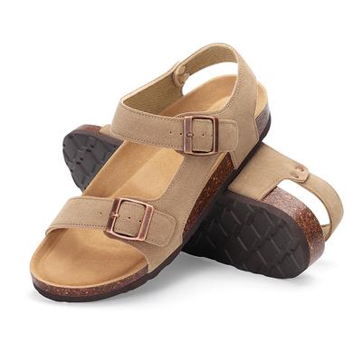 Модные Kidmi 2025 Новые женские мюли Домашние сандалии Кожаные сабо Женские замшевые сабо Мюли из мягкой кожи Пробковые Нескользящие тапочки Пляжные тапочки