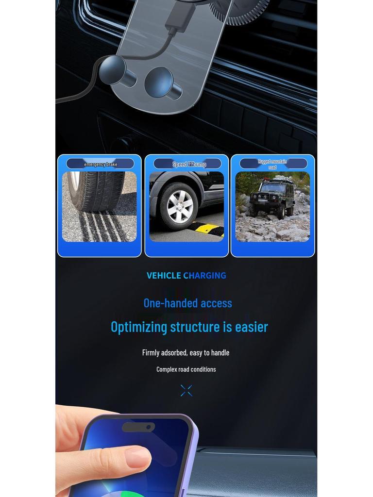 15W Wireless Car Phone Charger & Holder