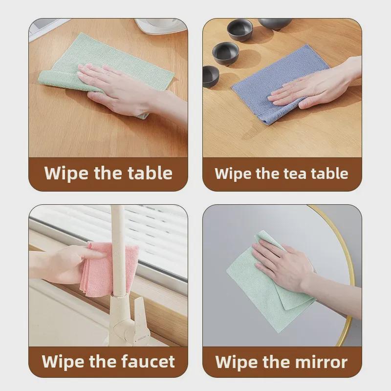 Многоцелевые съемные тряпки: Упакованные в коробки гигиенические губки для влажной и сухой уборки кухни.