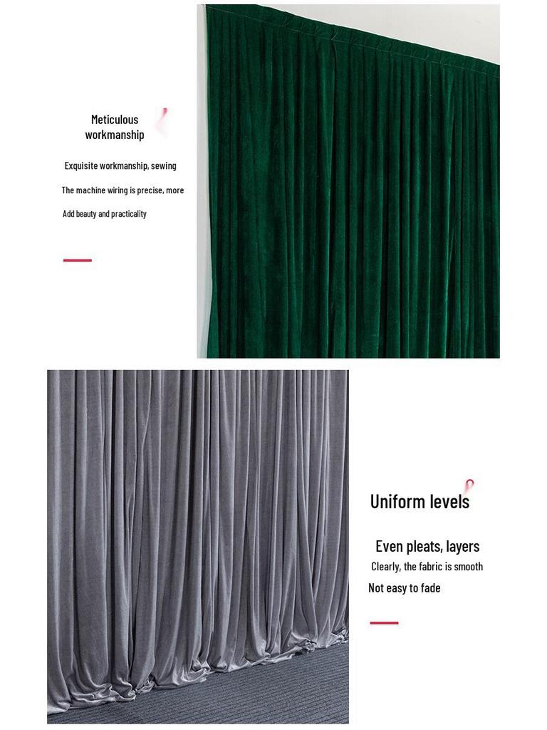 Золотой и черный бархатный свадебный фон с красными марлевыми драпировками