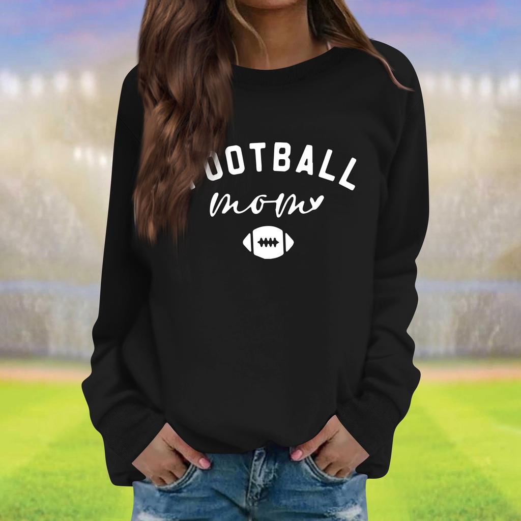 Женская модная повседневная толстовка с длинным рукавом и круглым вырезом с принтом