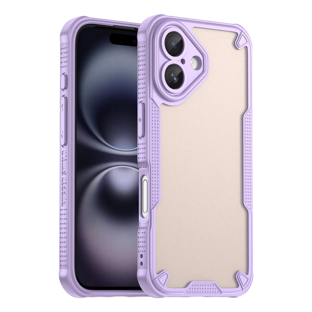 Серия Armor Чехол для iPhone 16 PC+TPU Полупрозрачный Матовое покрытие Защитный чехол для телефона