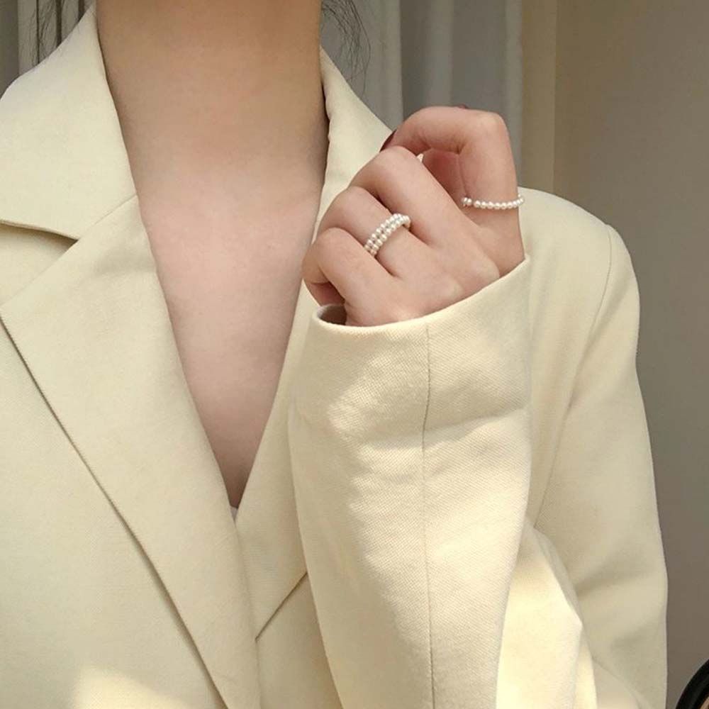 Подарочные модные аксессуары свадебные вечеринки геометрические кольца украшения для пальцев жемчужные кольца женские кольца