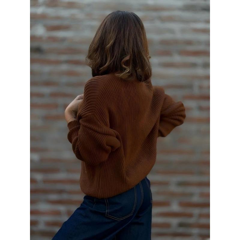 Women S V Neck Long Sleeve Knit Cardigan Slim Fit Solid Color