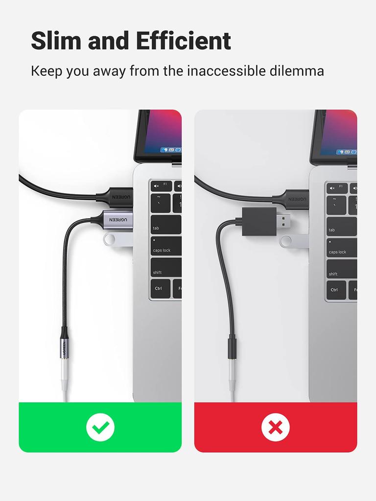 Адаптер-преобразователь USB-аудио UGREEN в кабель-преобразователь Внешняя звуковая карта 4-полюсные наушники-преобразователи TRRS Совместимость с PS4 Совместимость с