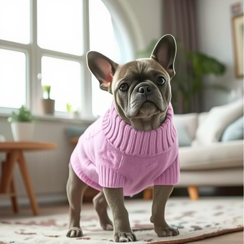 Warm Knitted Dog Sweater Winter Pet Clothing Soft Acrylic Pullover Large Dogs XL Purple