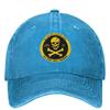Vegas Macross Emblem Washed Baseball Cap Skull Skeleton Casual Hip Hop Dad Hats Summer Unisex Outdoor Sun Sun-Proof Snapback Cap