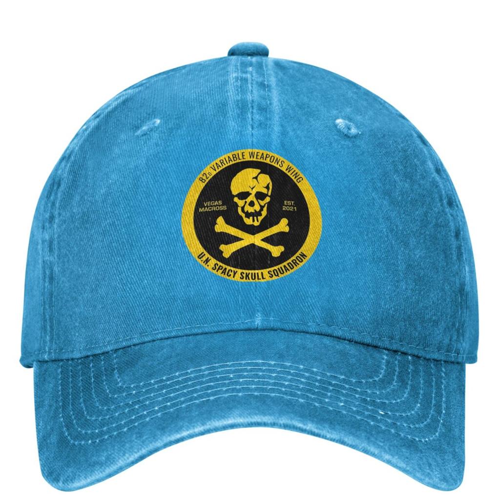 Vegas Macross Emblem Washed Baseball Cap Skull Skeleton Casual Hip Hop Dad Hats Summer Unisex Outdoor Sun Sun-Proof Snapback Cap