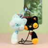 PP Cotton Cat Plush Keyring Long Tail Plush Cat Doll Pendant Plush Cat Keychain  Bag Pendant