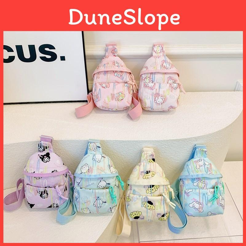 Детская нагрудная сумка с принтом Pompompurin от Melody, дышащий нейлон, для детского сада, на каждый день