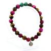 Stones and Minerals. Malachite Beads Bracelet from Congo + Tiger Eye + Tiger Eye Made In France.