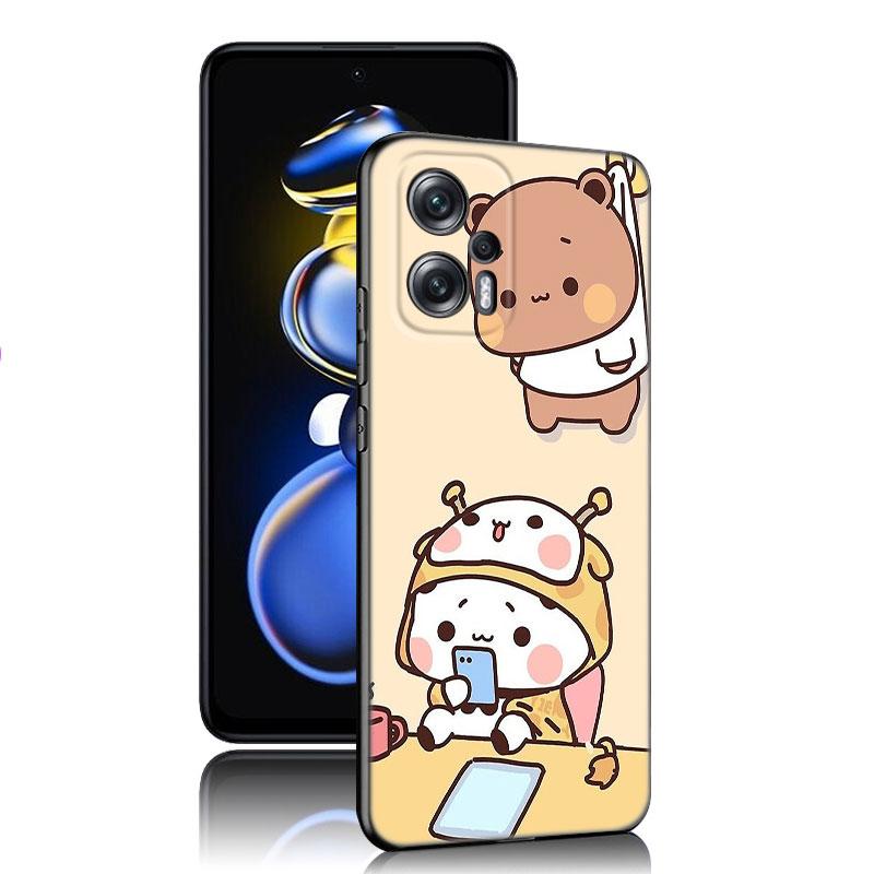 Cute BuBu DuDu Black Silicone Phone Case For Xiaomi POCO X3 X4 NFC F5 M3 M4 M6 X5 X6 Pro F3 F4 GT 5G C55 C65 M5