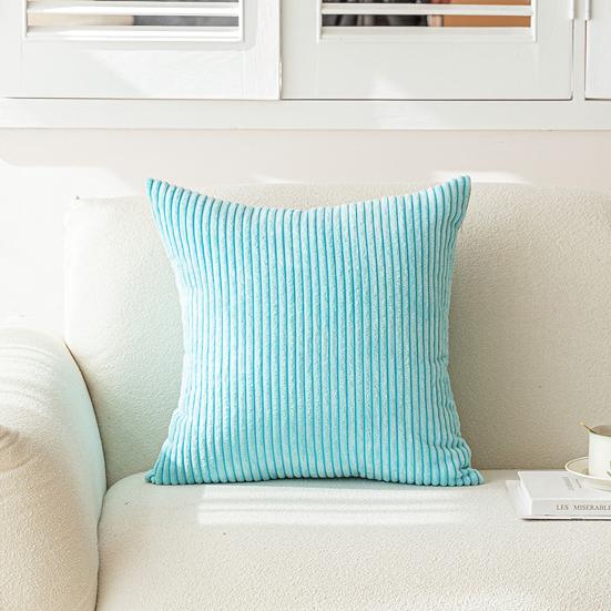Плюшевая наволочка с полосатой текстурой, однотонная наволочка для украшения дивана, наволочка для подушки для гостиной, спальни, наволочка для подушки на сиденье автомобиля