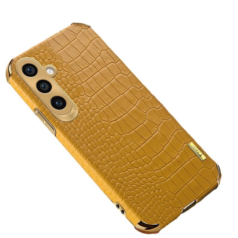 For Samsung Galaxy A25 5G (Global) (161.0 x 76.5 x 8.3mm) Cell Phone Case Crocodile Texture Electroplating Cover