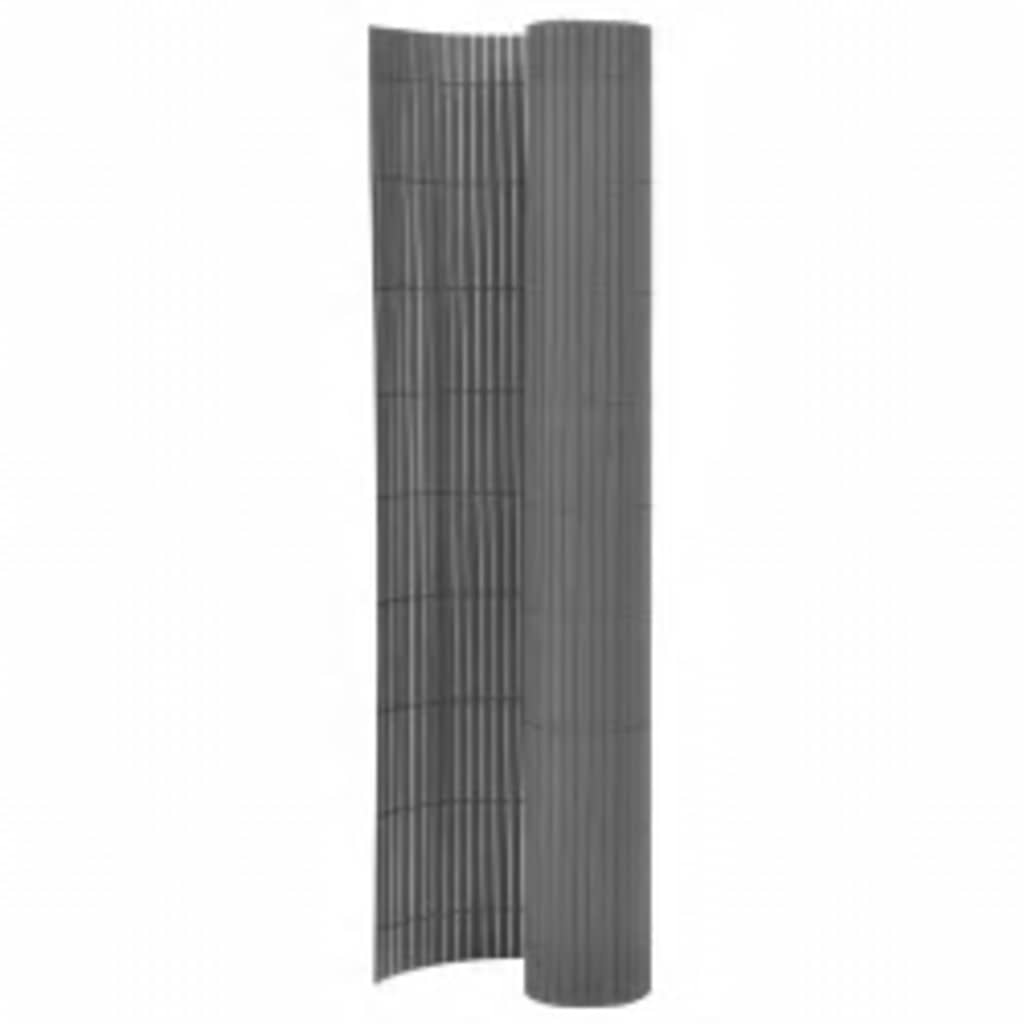 Double Sided Garden Fence 110 x 400 cm Gray
