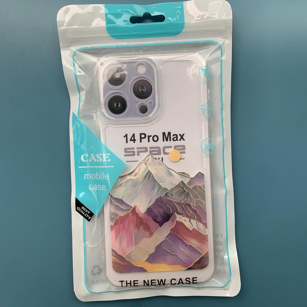 Чехол для мобильного телефона Shilai Run, подходящий для IPhone16promax, прозрачный, для пары, креативная роспись, 15/14, защитный чехол