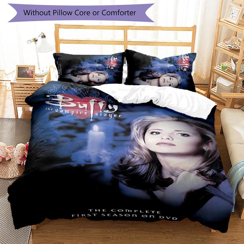 3pcs Buffy the Vampire Slayer1 pattern bedding set duvet cover set includes duvet cover &pillowcases, perfect all season bedroom decoration & gift
