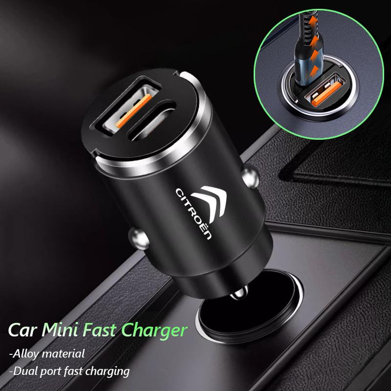 Car Charger QC3.0 Cigarette Lighter Charger Auto Phone Fast Charging For Citroen C3 C4 C5 C1 C2 Berlingo Celysee Xsara Picasso