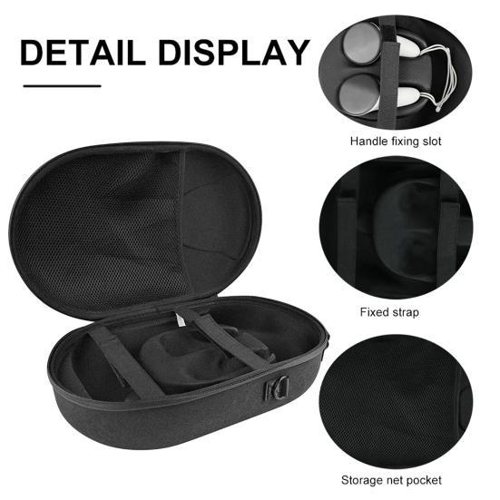 Водонепроницаемый дорожный чехол из ЭВА Защитная сумка через плечо Регулируемый плечевой ремень Противоударная сумка для переноски с защитой от царапин для очков Meta Quest 3 VR