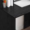 Desk with Shelf Black Oak Effect 91 x 50 x 149 cm