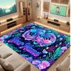 Underwater Fish Theme Soft Crystal Velvet Rug Custom Name & Text Print Non Slip Floor Rug for Bedroom Living Room