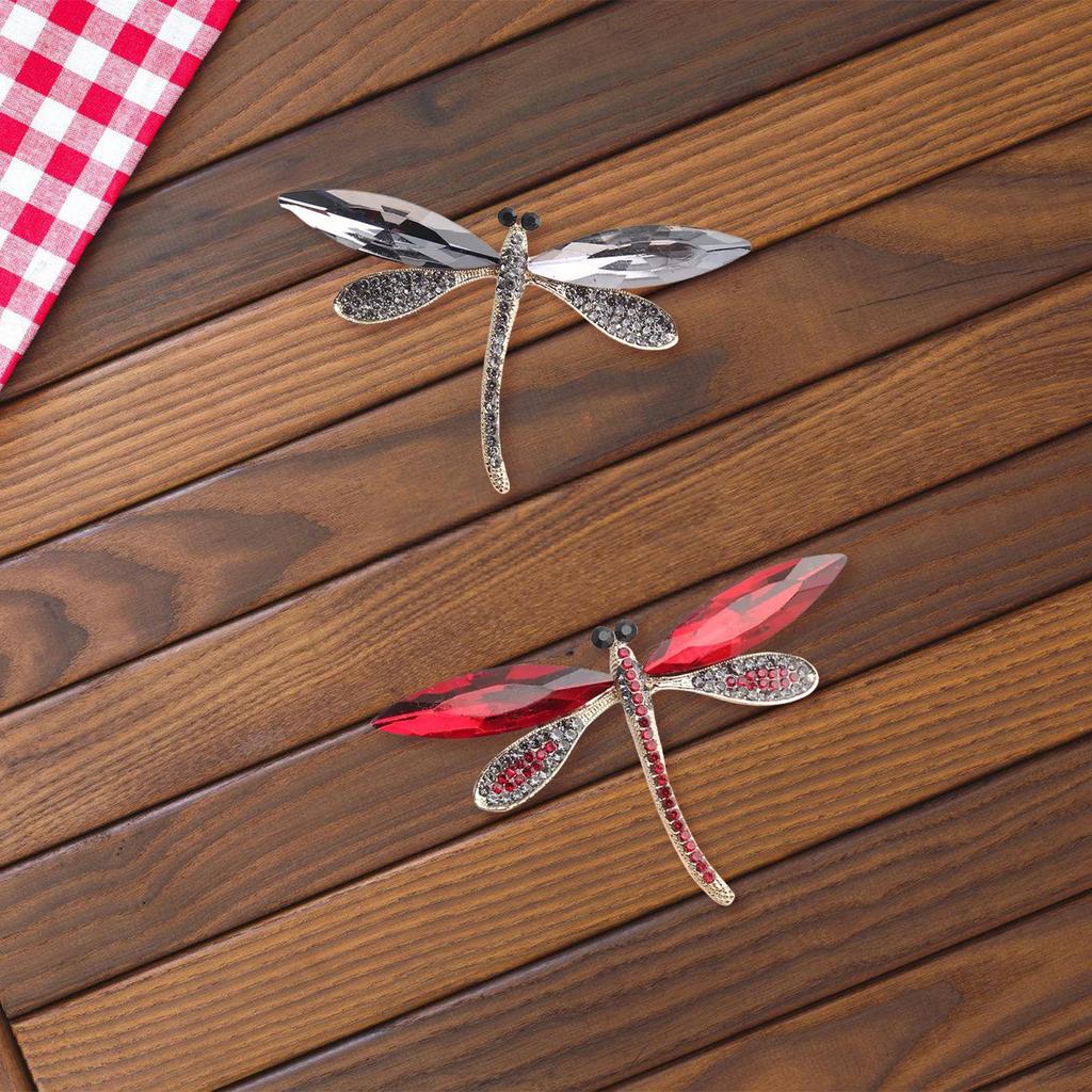 Ретро стрекозы хрустальная брошь-булавка элегантные стразы животное лацкан аксессуар для женщин и девочек модные украшения