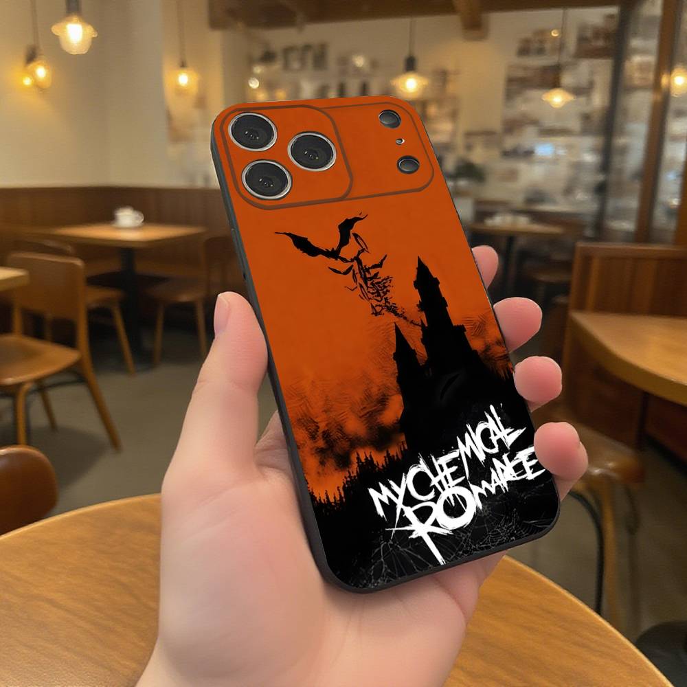 My C-Chemical R-Romance Phone Case For iPhone 17,16,15,14,13,12,11,Pro,Max,Plus Black Shockproof Soft Cover