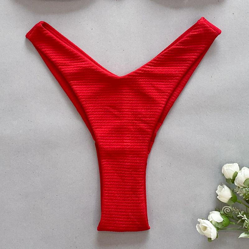 2025 New Sexy Hollow Out Swimsuit Female Solid Color Bikini Flat Chest Strap Swimsuits Fashion Beach Party Bikini Sets Holiday