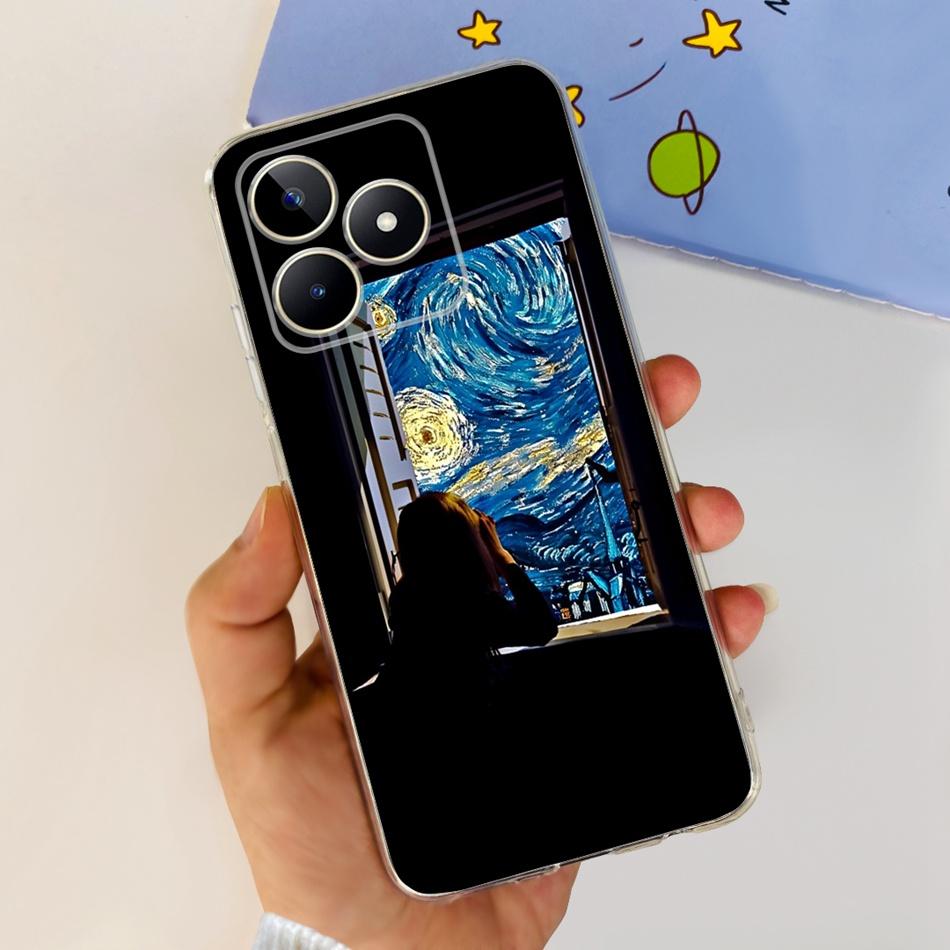 Чехол для телефона Realme Note 50 Realme Note50 4G RMX3834 2024 Модный Крутой Расписной Мягкий Силиконовый ТПУ Чехлы