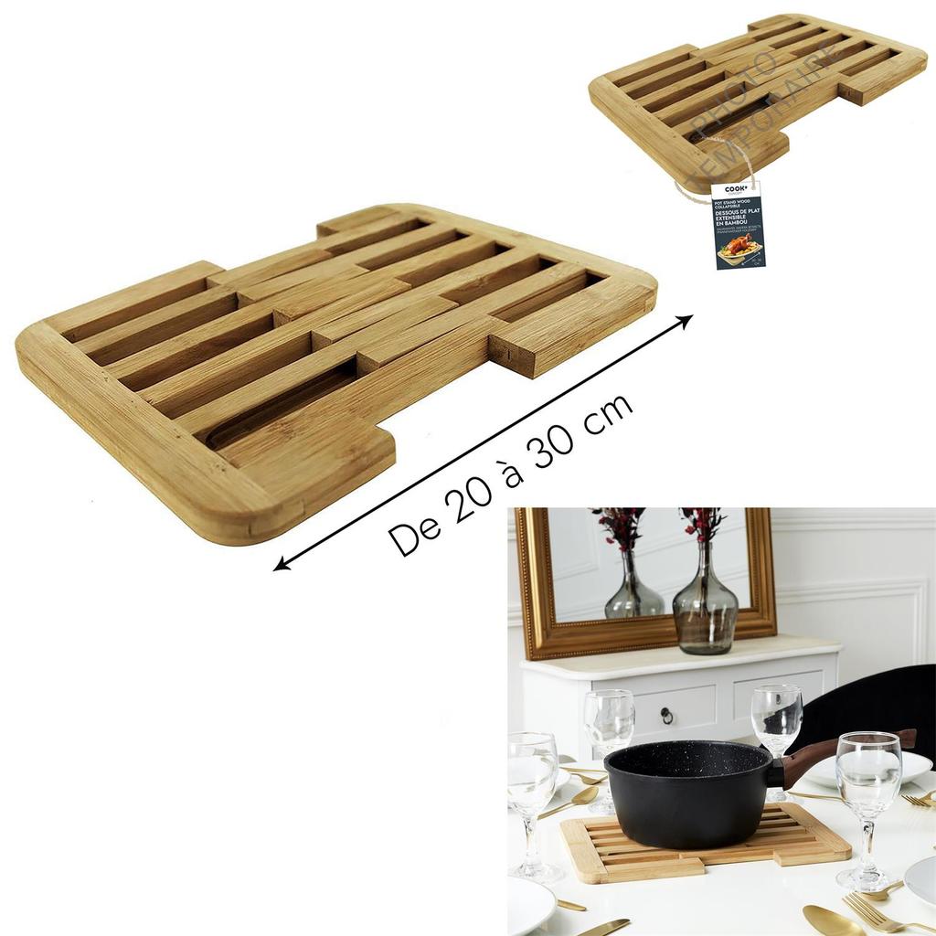 Bamboo Foldable Plate For A 20-30 Cm Table