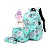 Floral Girls Backpack for School Lightweight Bookbags Satchel College Bags Teen Girls Kids School Bag Set Women Travel Daypack