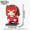MOOXI Серия Фильмы MOC Набор Кирпичиков Фигурка BrickHeadzed Модель DIY Строительные Блоки Монтессори Детские Обучающие Игрушки Для Детей Подарок