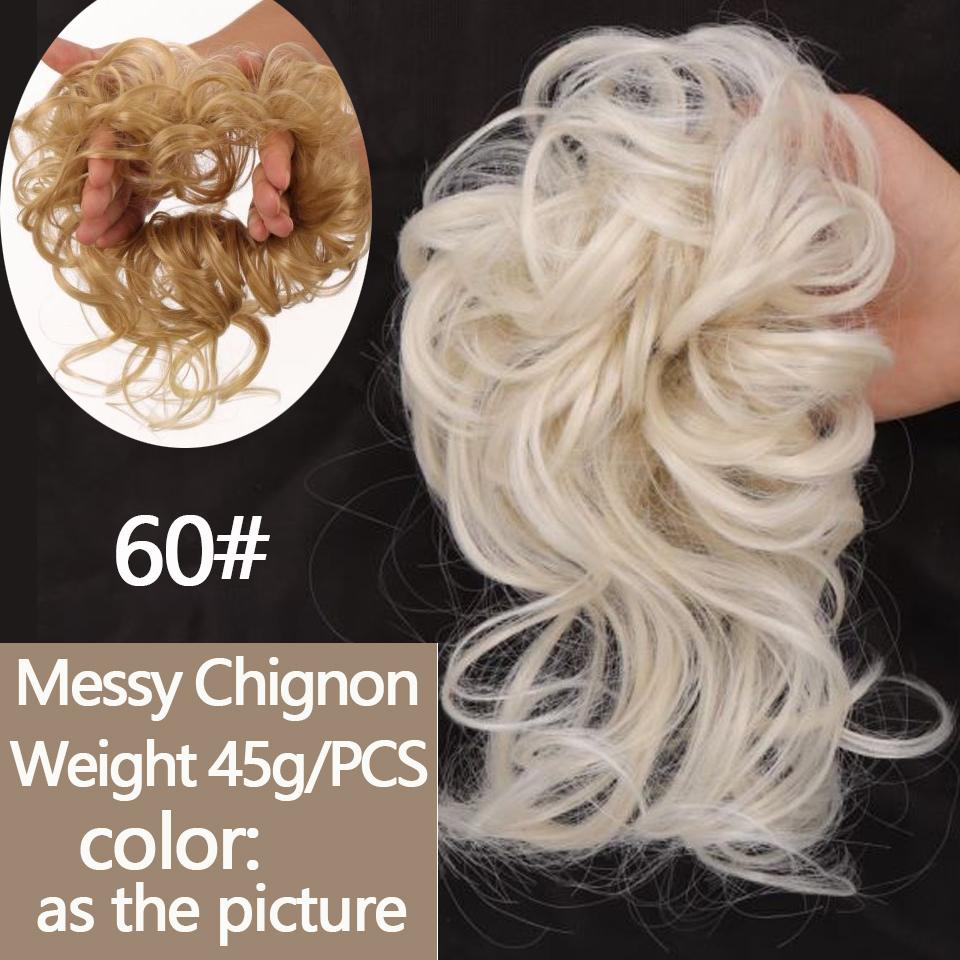 LUPU Светлые черные ленты для волос, грязные вьющиеся шиньонные булочки, синтетические резинки для волос, искусственные волосы для женщин, синтетическое наращивание волос