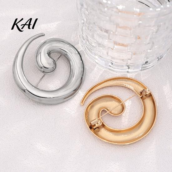 Spiral Brooch Pin Minimalist Geometric Pin, Art Badge for Men Decorative Lapel Women, Alloy Coats Suits Sweaters Scarves Design
