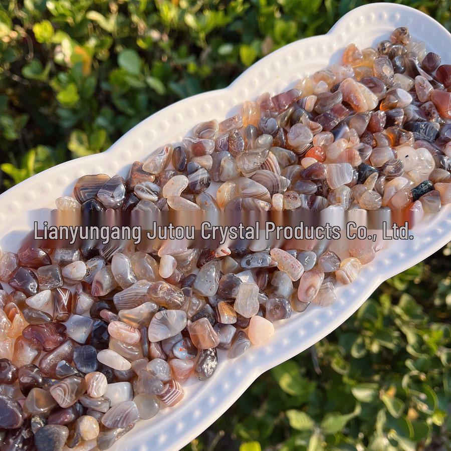 Persian Gulf Agate Gravel: Striped Botswana Stone for Aquarium & Bonsai Decor.