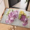3D Oil Painting Vintage Floral Bathroom Mat Water Absorbent Memory Foam Floor Mat For Toilet Kitchen Laundry Room
